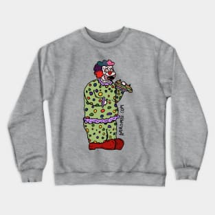 clown eating a sandwich! Crewneck Sweatshirt